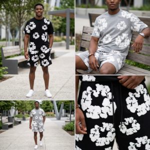 Sweet Men's Hoodie Designer Sweet Airt Short Sleeve Shorts Summer Sports Set Men's Pants Cotton Foam Printed Set
