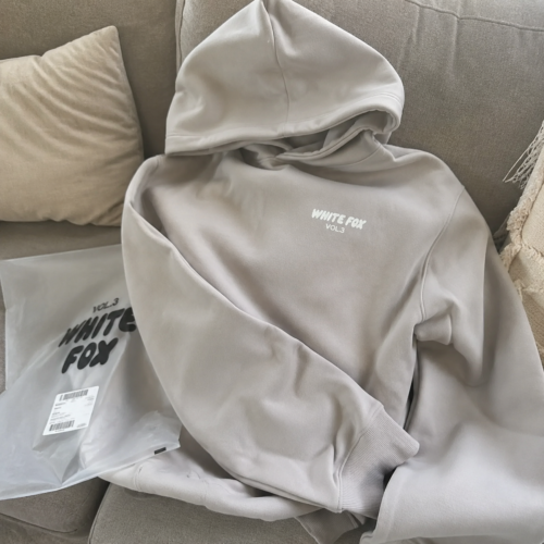 Click to view full screen White Fox women's luxury hoodie casual loose top photo review
