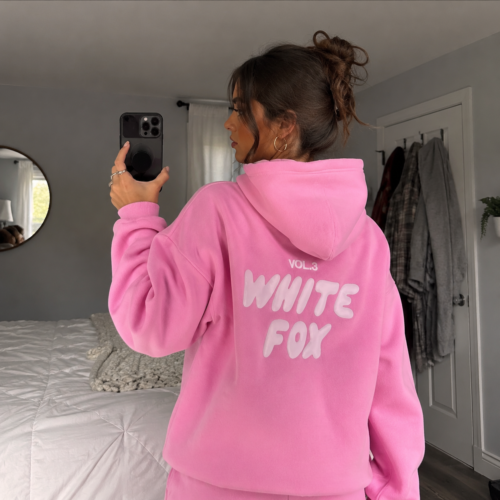 Click to view full screen White Fox women's luxury hoodie casual loose top photo review