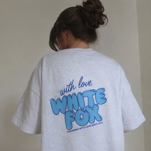 White Fox casual loose foam printed T-shirt short sleeved photo review
