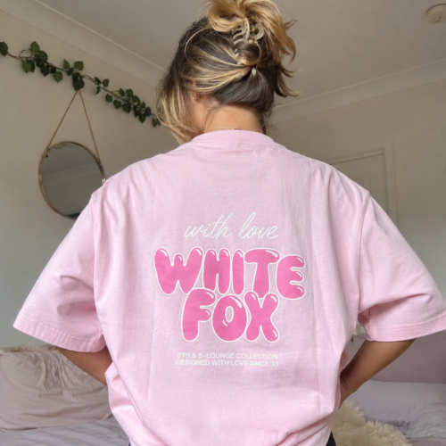White Fox casual loose foam printed T-shirt short sleeved photo review