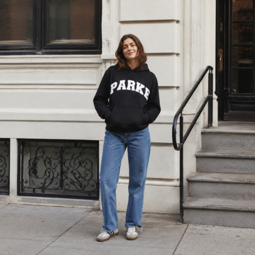 Click to view full screen Parke hooded sweatshirt versatile loose women's top photo review