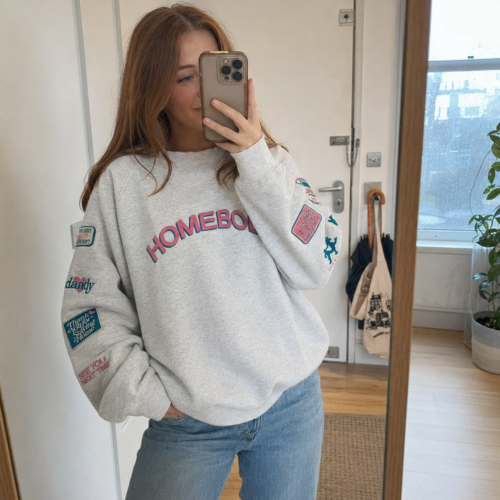 Pink HOMEbody Oversized Embroidered Crewneck photo review