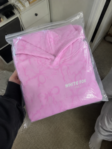 Click to view full screen Pink Bow Oversized Hoodie photo review