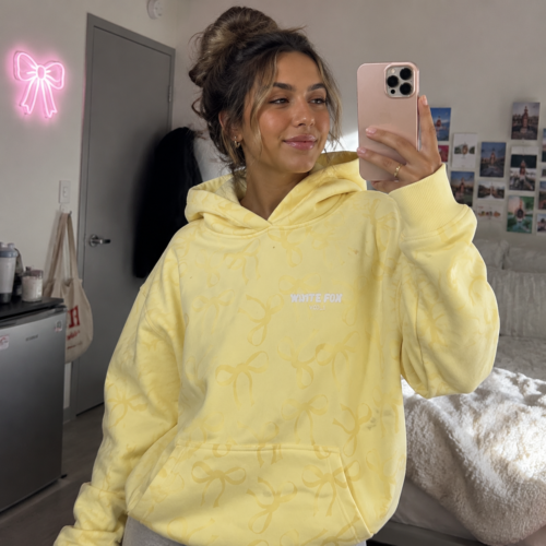 Click to view full screen Pink Bow Oversized Hoodie photo review