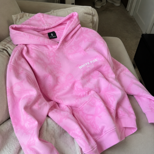 Click to view full screen Pink Bow Oversized Hoodie photo review