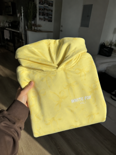 Click to view full screen Pink Bow Oversized Hoodie photo review