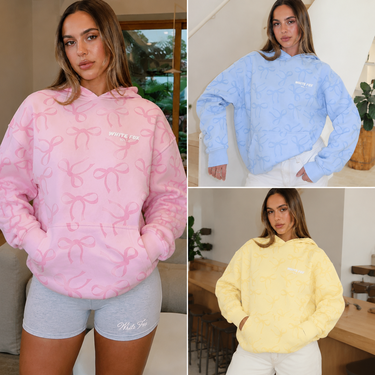 Pink Bow Oversized Hoodie