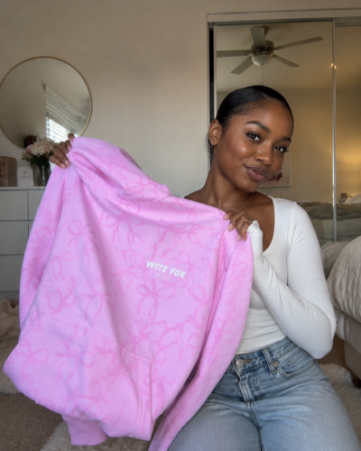 Pink Bow Oversized Hoodie photo review